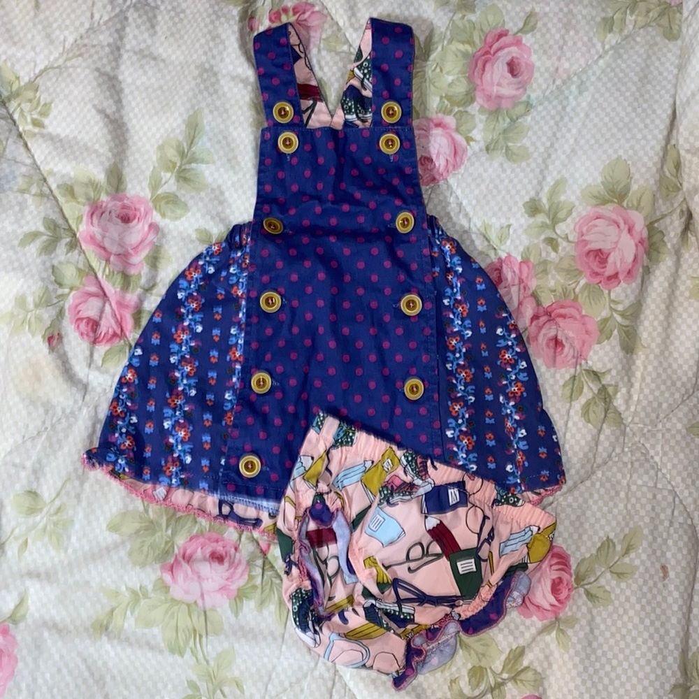Matilda Jane Dress with Bloomers size 6-12 mos